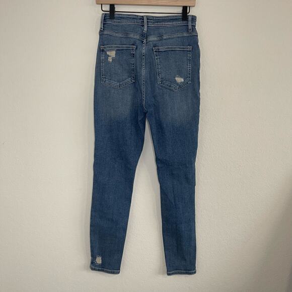 We the Free Sabrina Ripped High Waist Crop Super Skinny Jeans - Size 30 - Picture 4 of 7